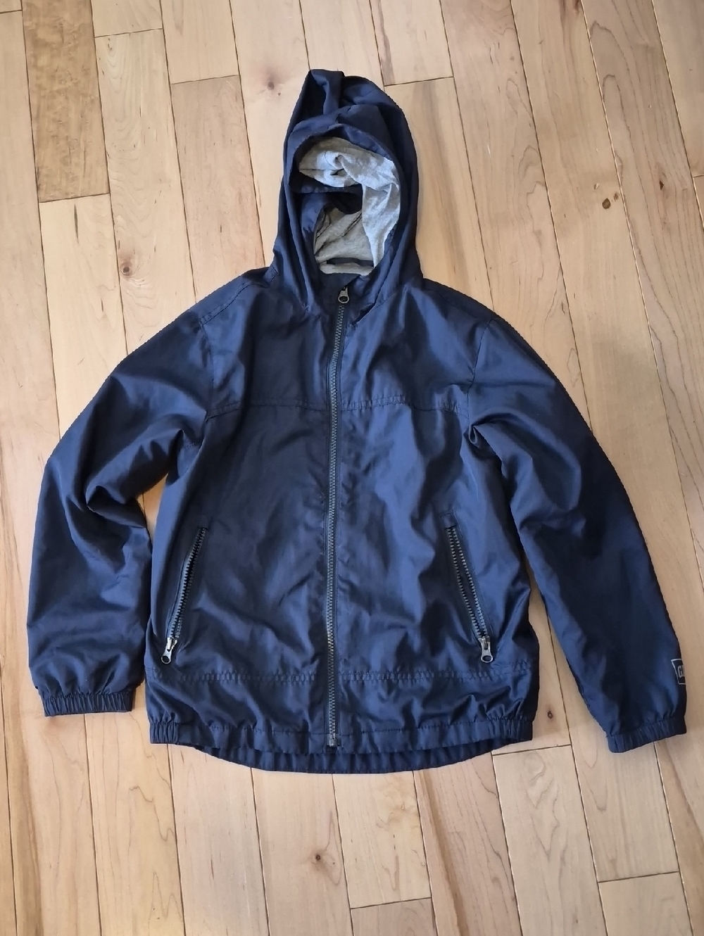 Boys Size 8 GAP Navy Blue Hooded Windbreaker
